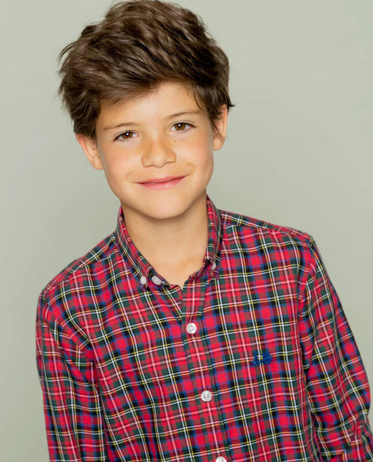 Camisa niño masai rojo