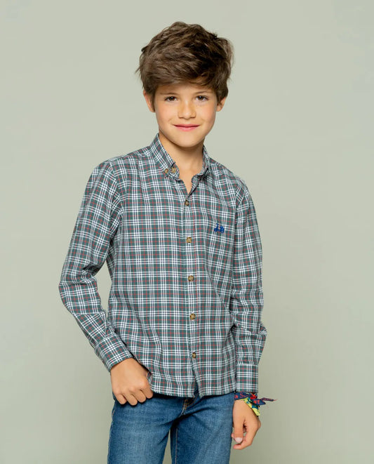 Camisa niño safari verde