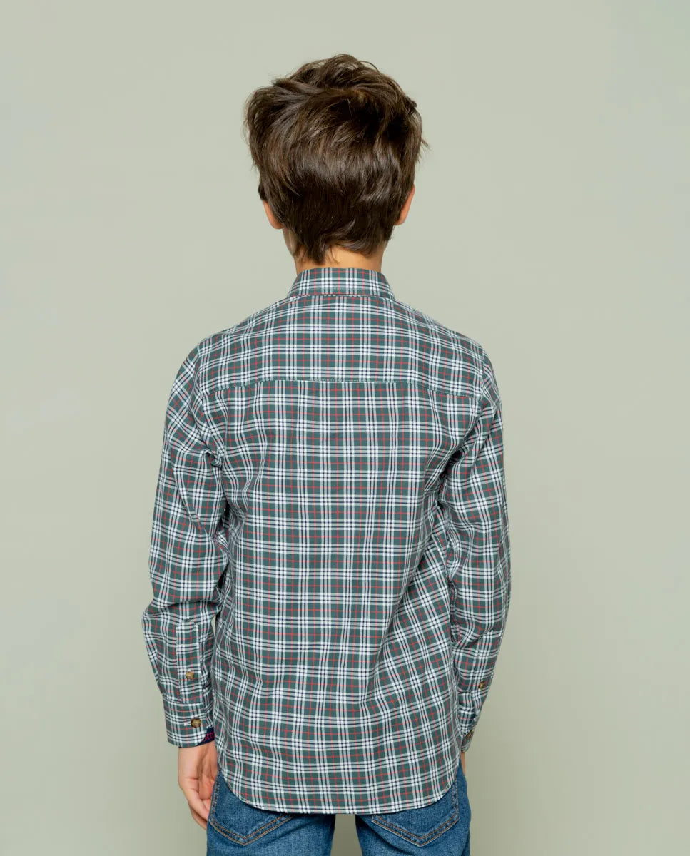 Camisa niño safari verde