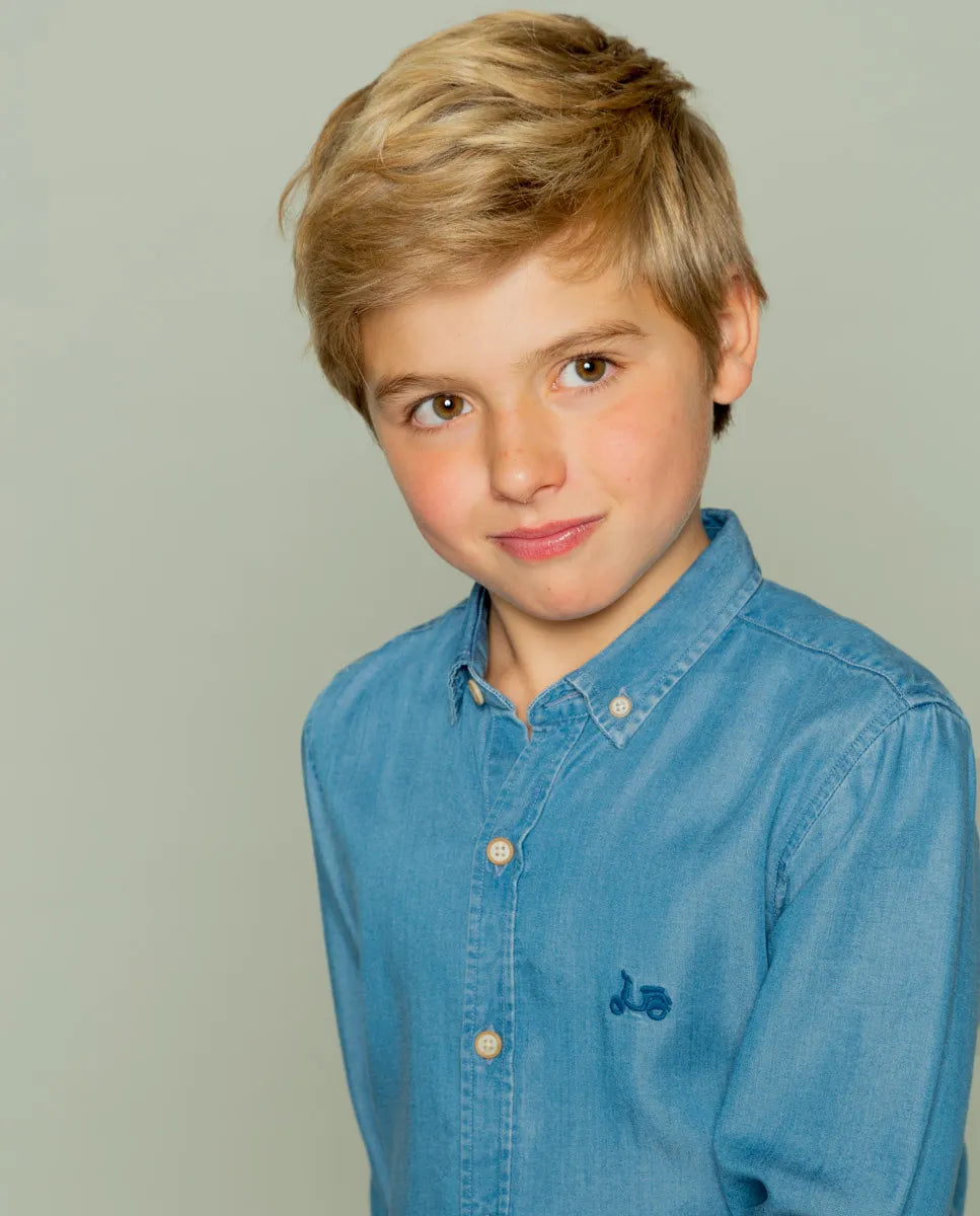 Camisa niño tencel denim