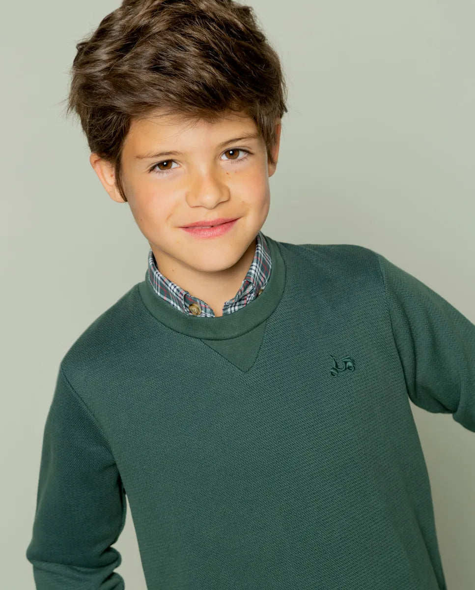 Sudadera niño classic khaki