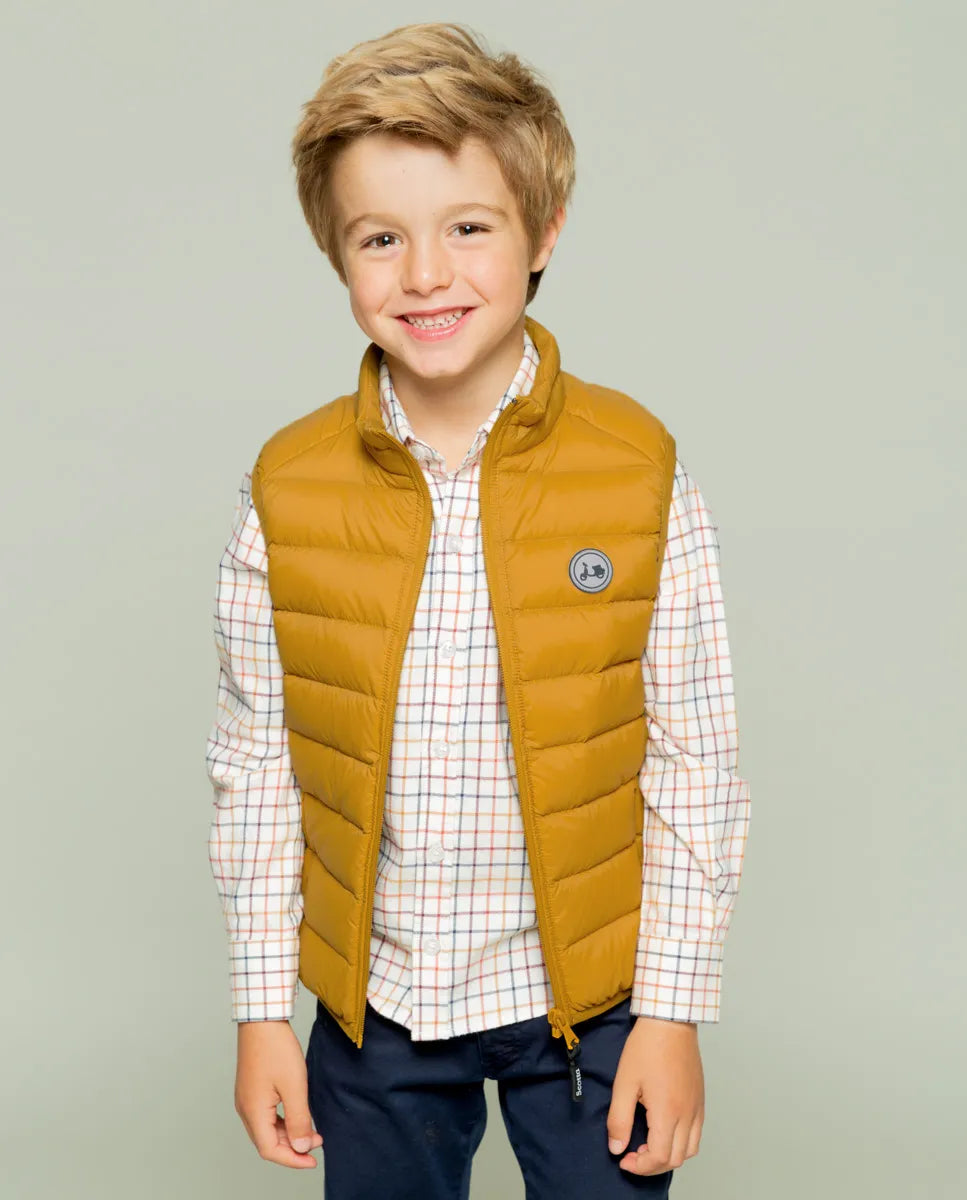 Chaleco niño classic acolchado mostaza