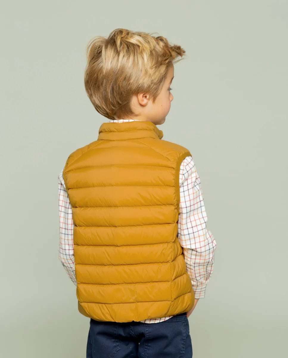 Chaleco niño classic acolchado mostaza