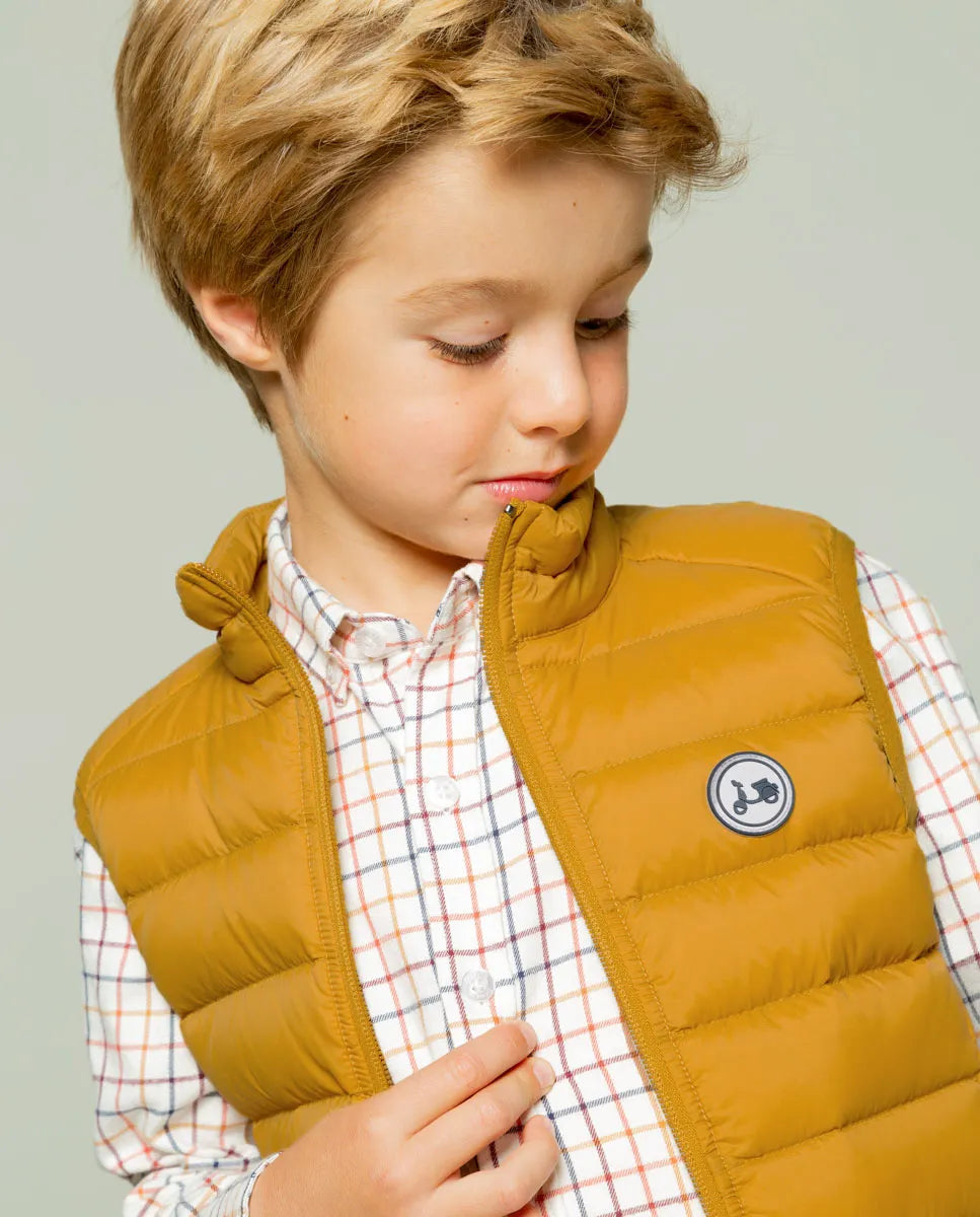 Chaleco niño classic acolchado mostaza