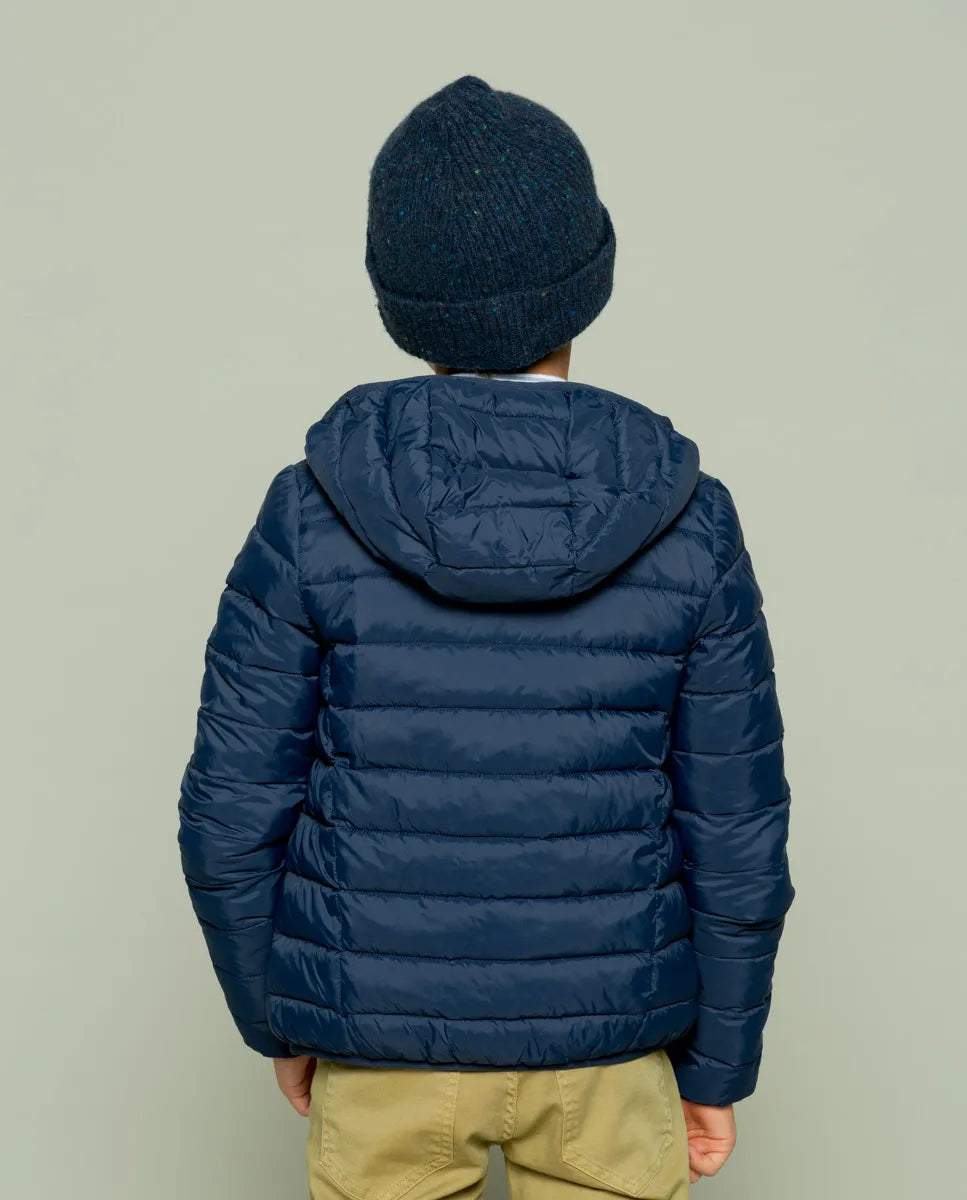 Chaqueta niño hood plumas marino