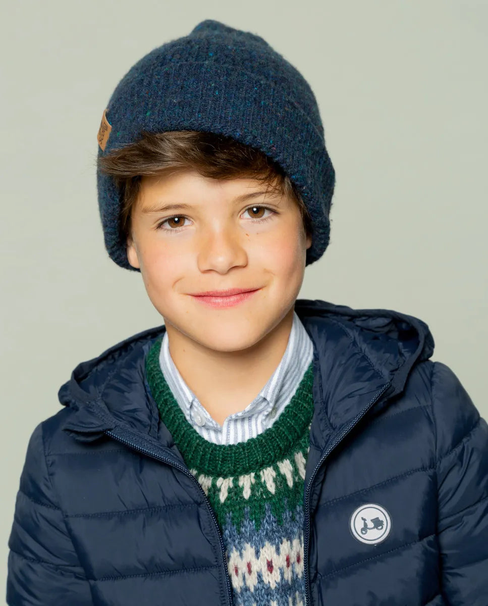 Chaqueta niño hood plumas marino