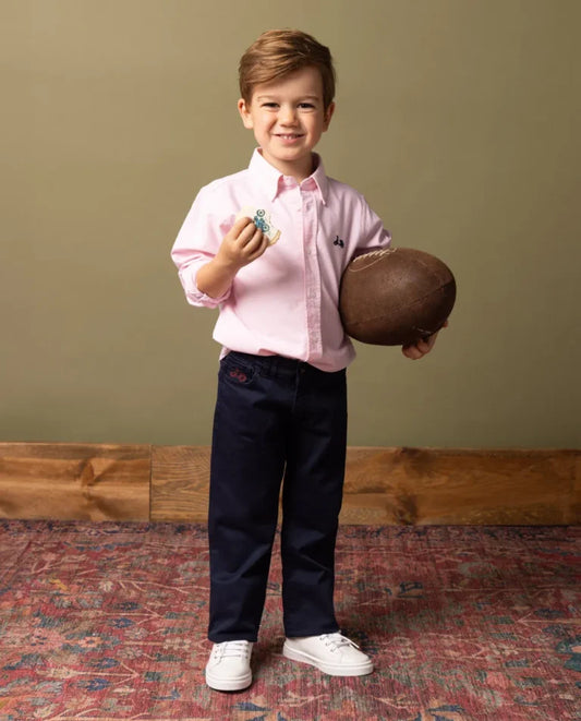 Calças infantil Cooper 5 bolsos azul marinho