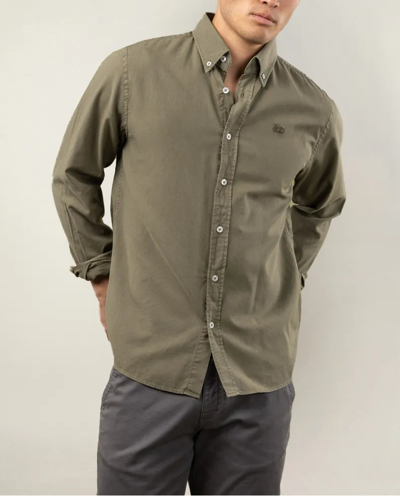 Camisa sarga khaki | SCOTTA