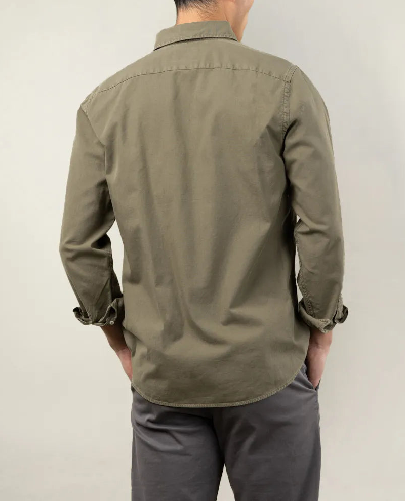 Camisa sarga khaki | SCOTTA