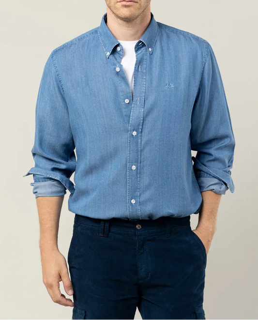 Camisa tencel azul denim