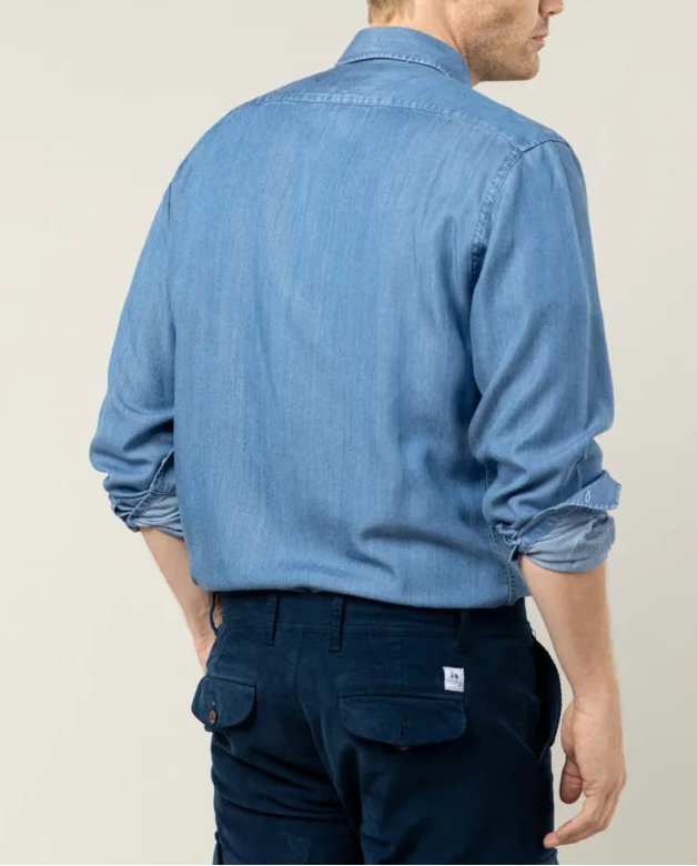 Camisa tencel azul denim