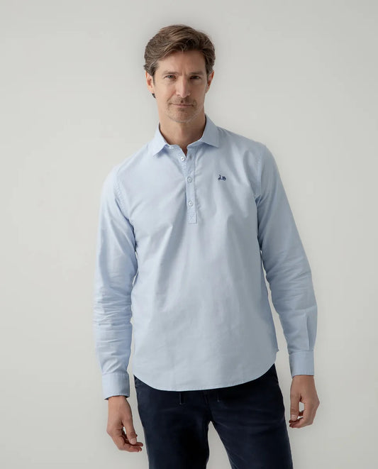 Camisa polera oxford celeste | SCOTTA