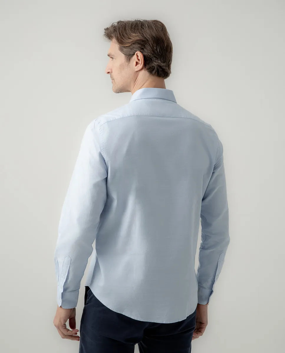 Camisa polera oxford celeste | SCOTTA