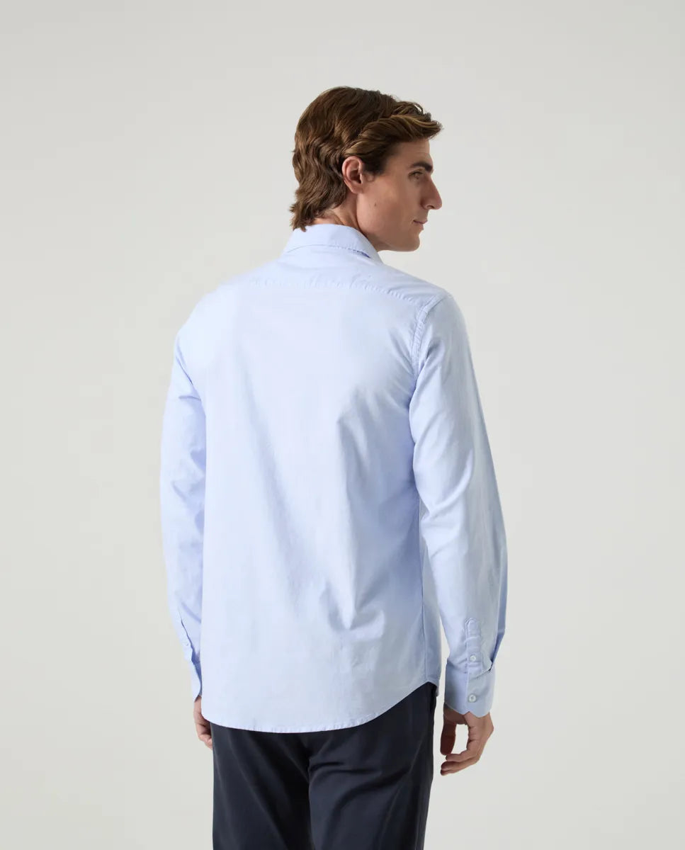 Camisa Polera Oxford Celeste