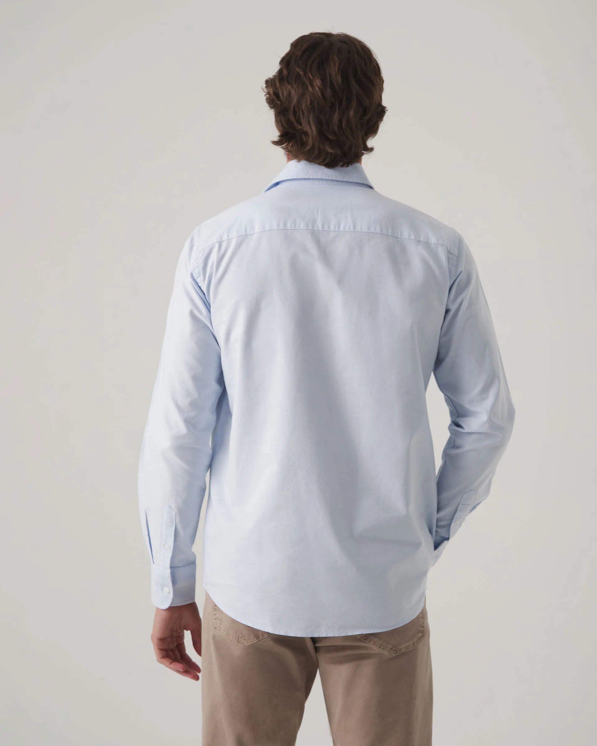 Camisa polo Oxford azul claro