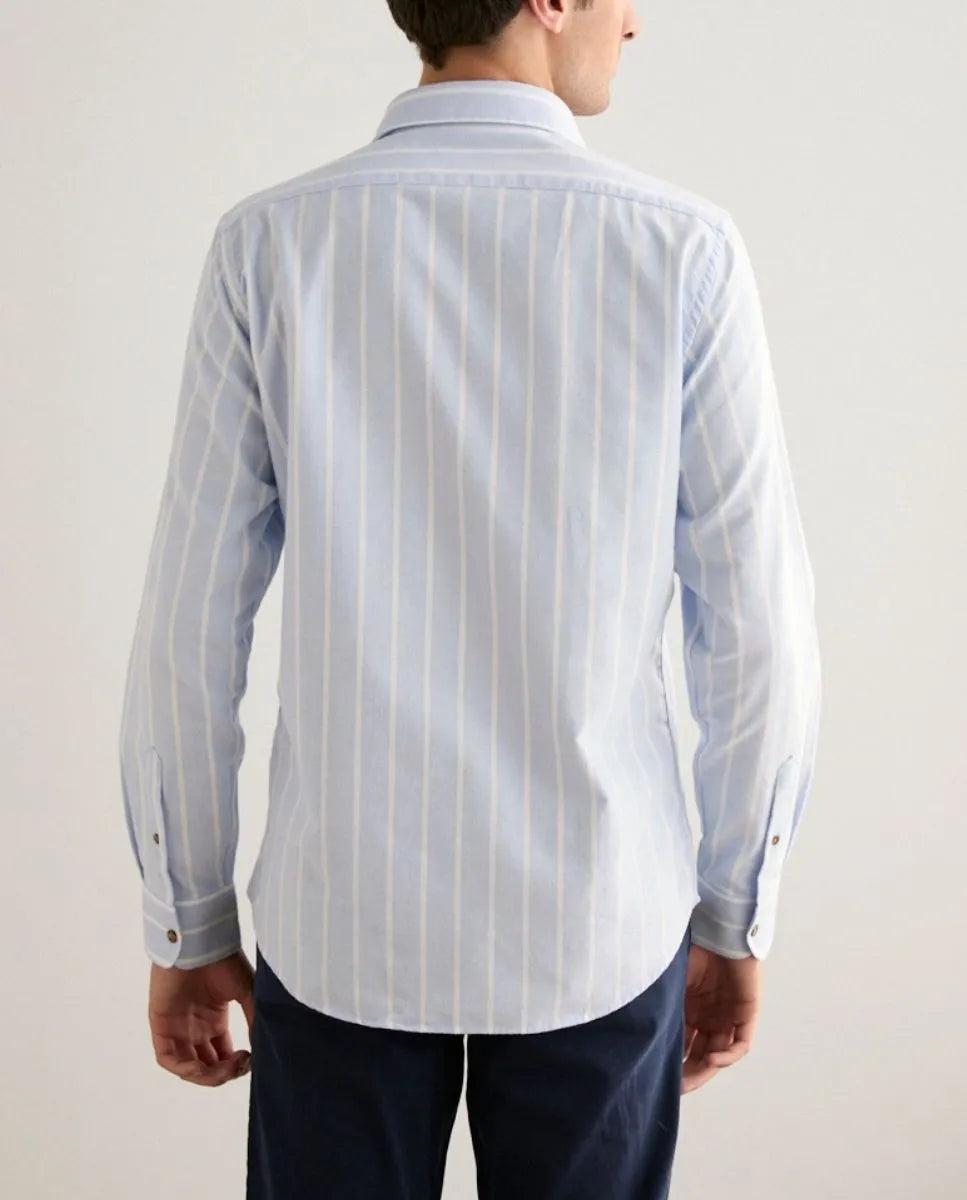 Camisa big stripes celeste | SCOTTA