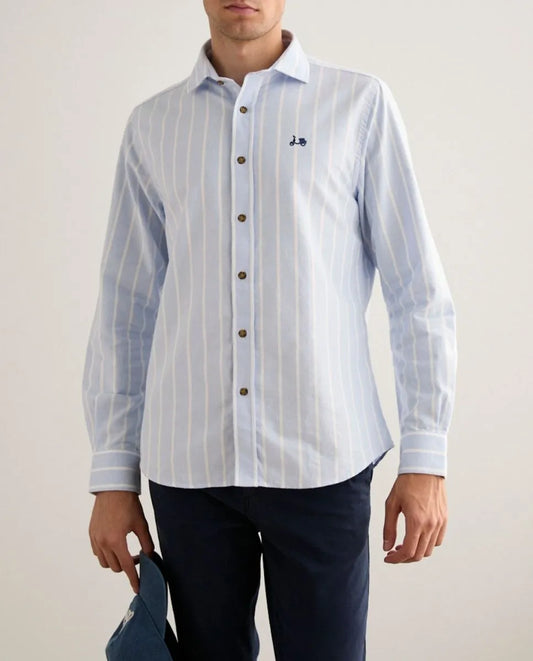 Camisa big stripes celeste | SCOTTA