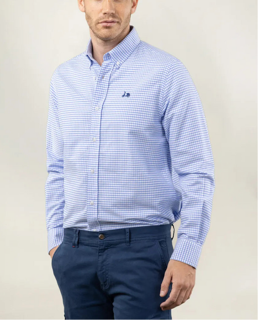 Camisa vichy celeste | SCOTTA