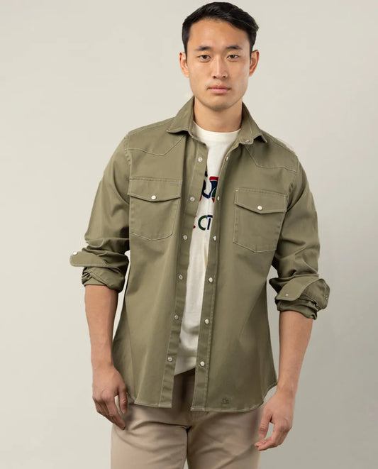 Sobrecamisa khaki para hombre