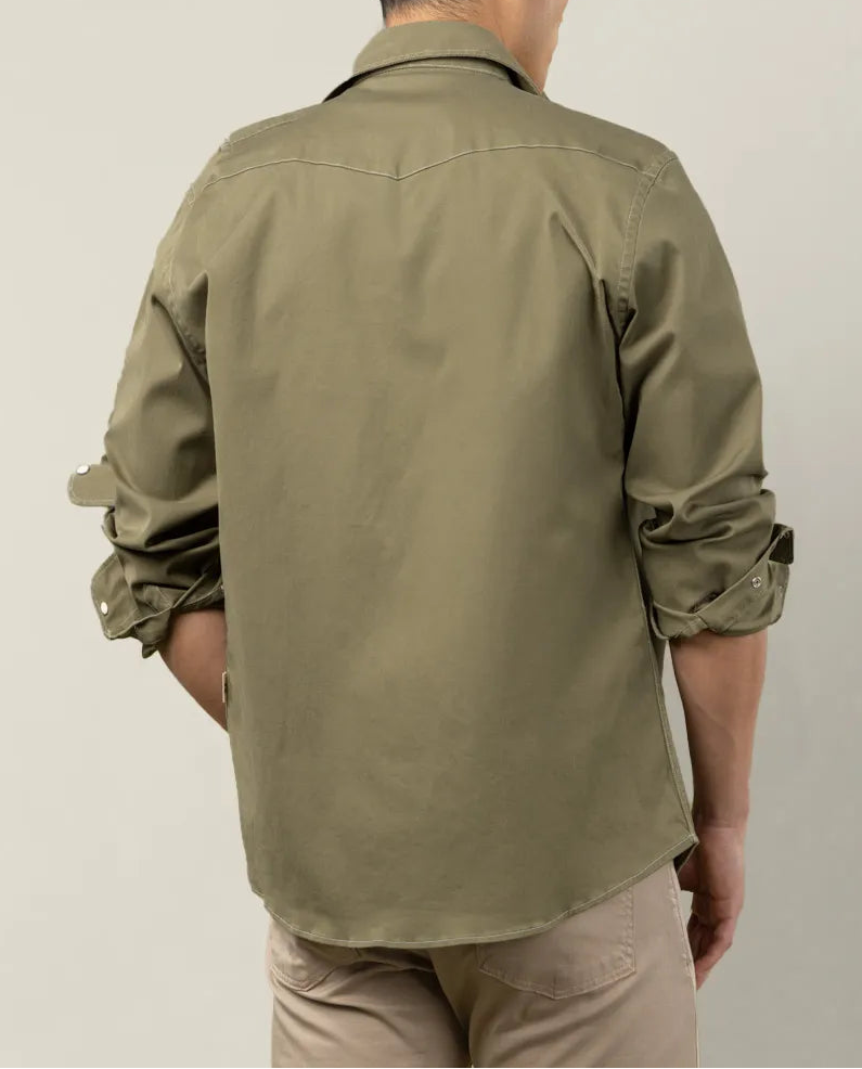 Sobrecamisa khaki para hombre