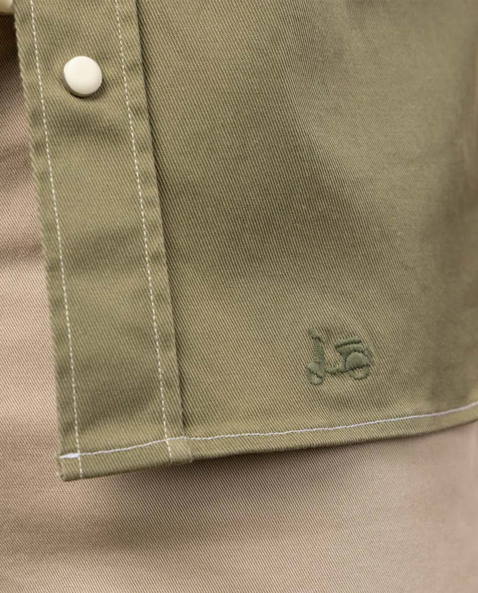 Sobrecamisa khaki para hombre