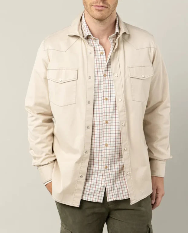 Sobrecamisa worker twill beige | SCOTTA