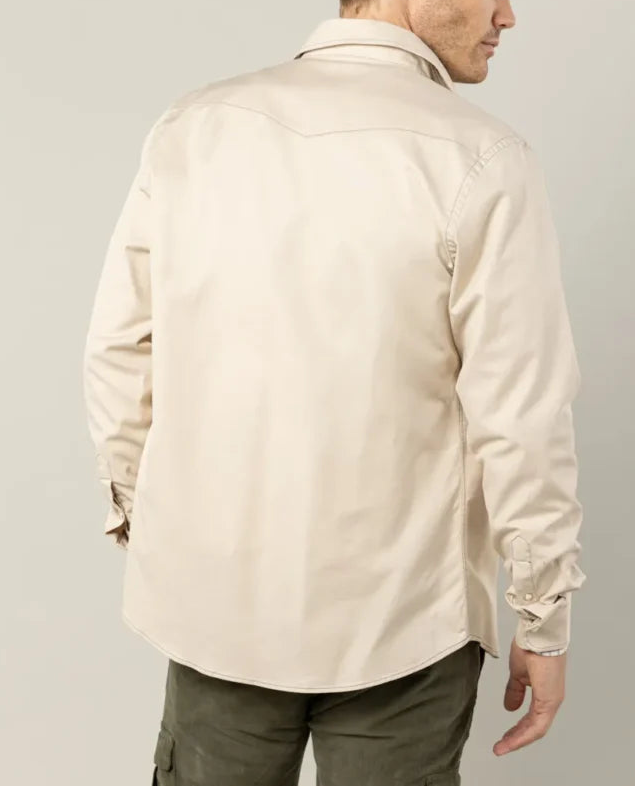 Sobrecamisa worker twill beige | SCOTTA