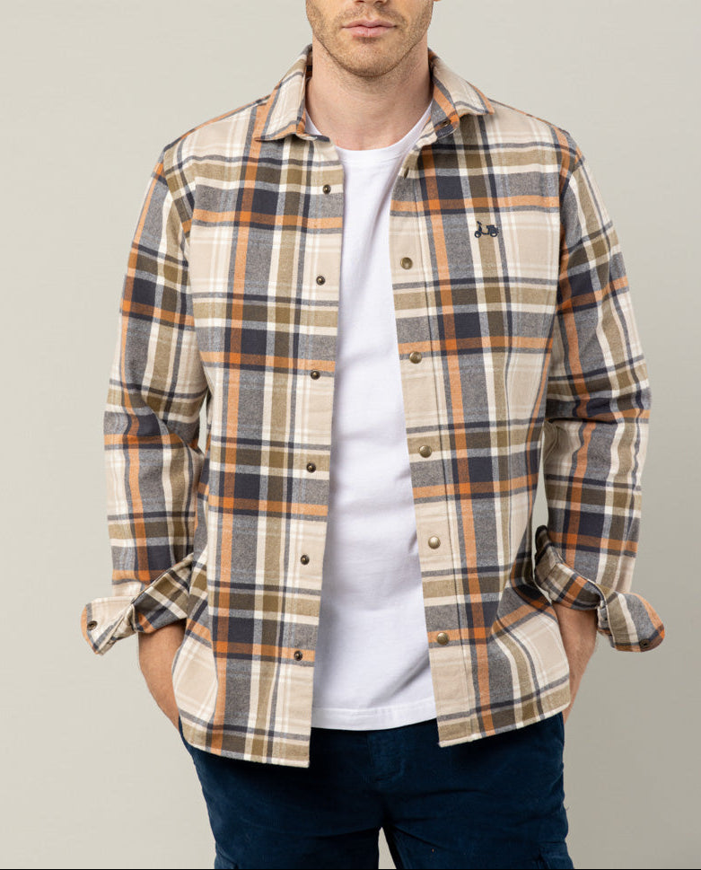 Sobrecamisa castle tartan teja | SCOTTA