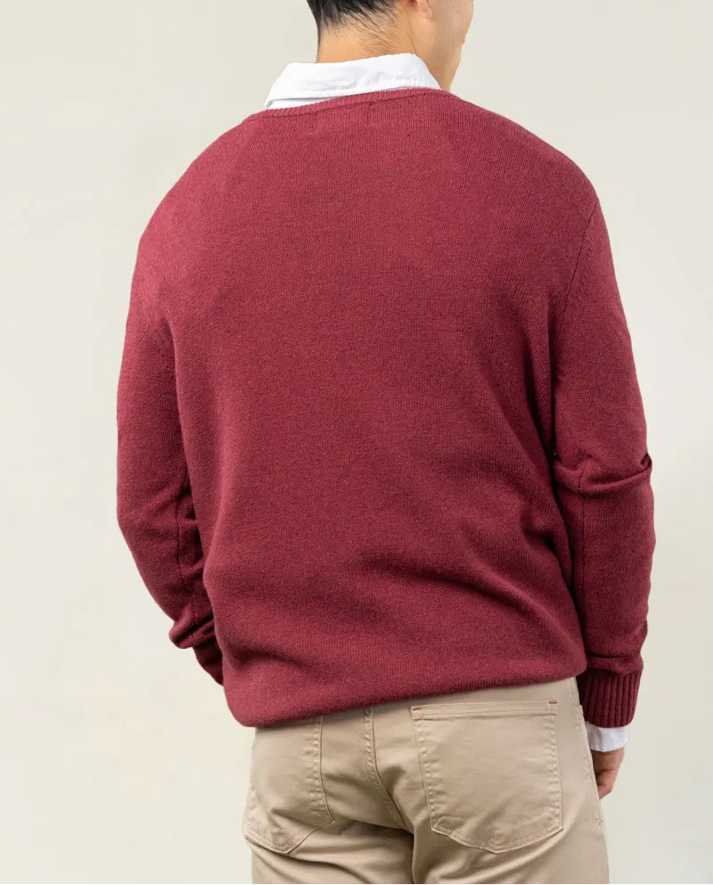 JERSEY ICONIC V NECK BURDEOS | SCOTTA