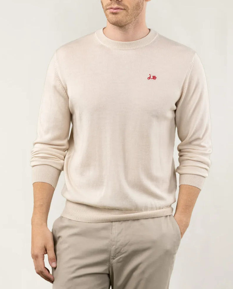 Jersey lana blanco crudo.