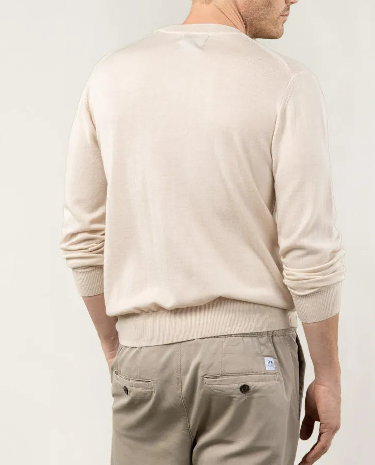 Jersey lana blanco crudo.