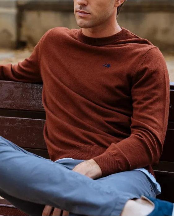 Jersey lana marrón chocolate.