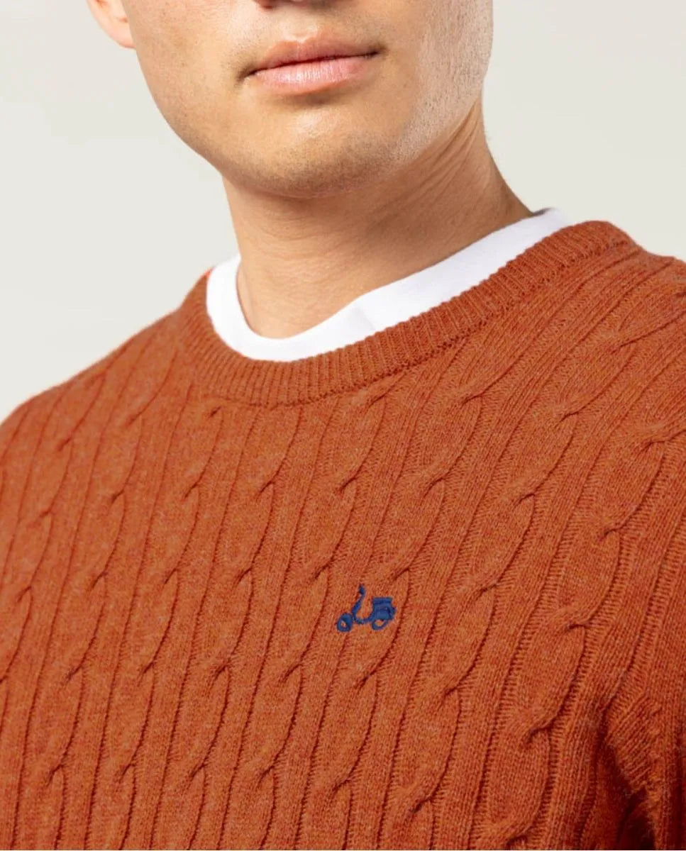 Jersey crew neck ochos teja | SCOTTA
