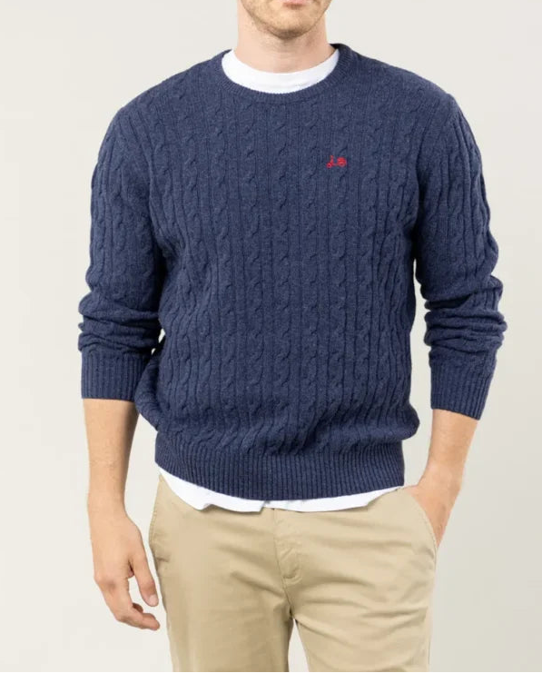 Jersey crew neck ochos marino | SCOTTA