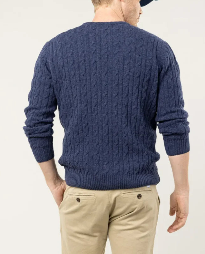 Jersey crew neck ochos marino | SCOTTA