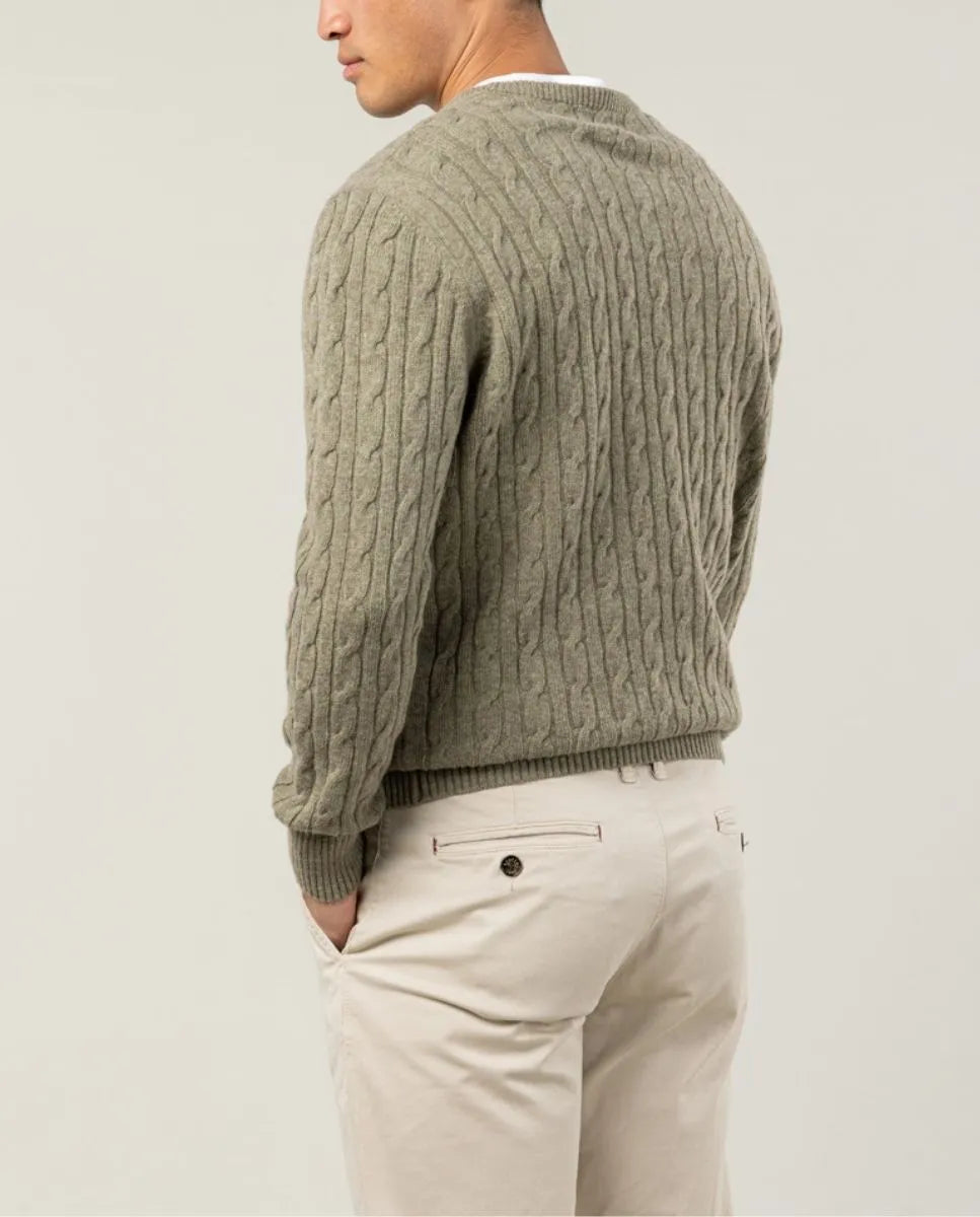 Jersey crew neck ochos verde | SCOTTA