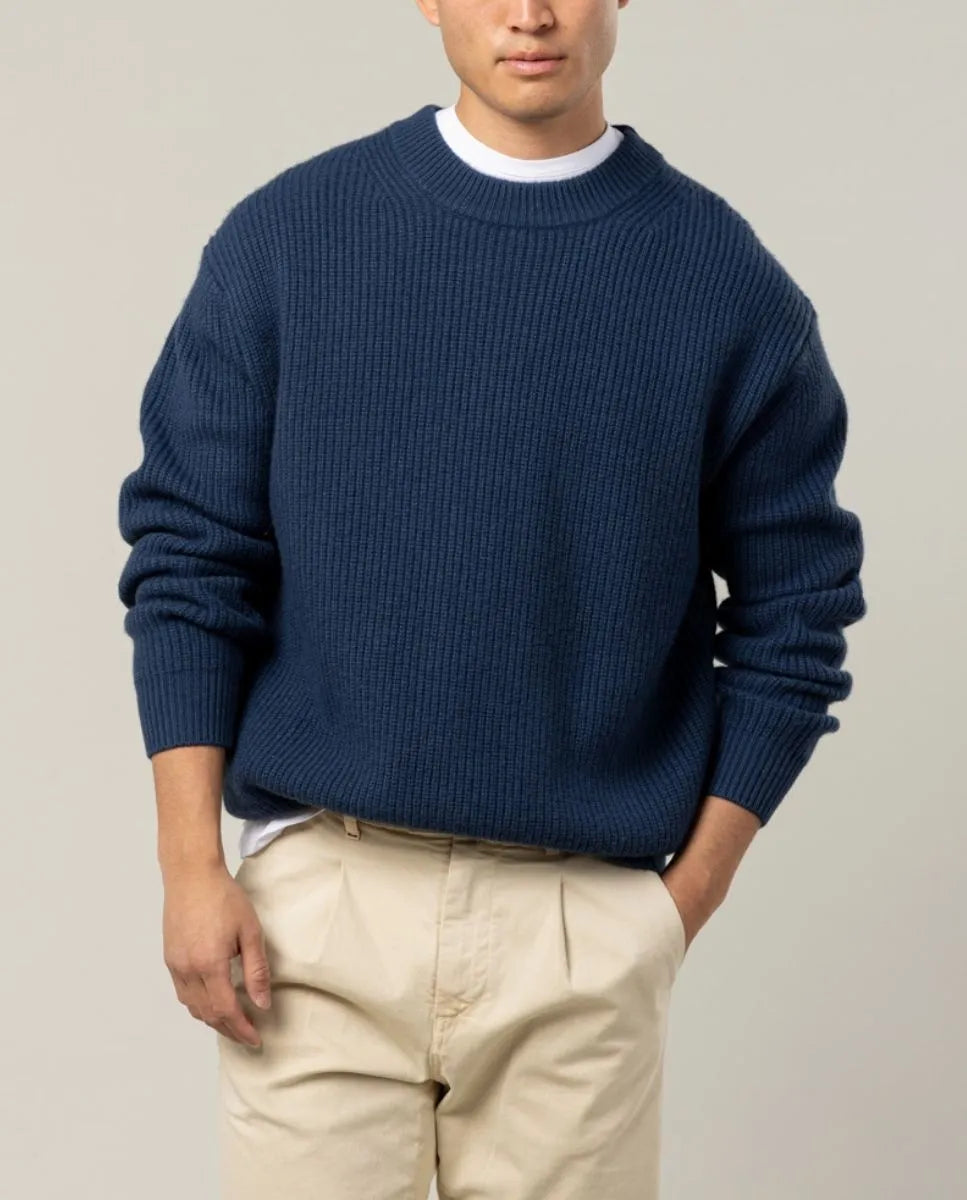 Jersey perlado denim medio