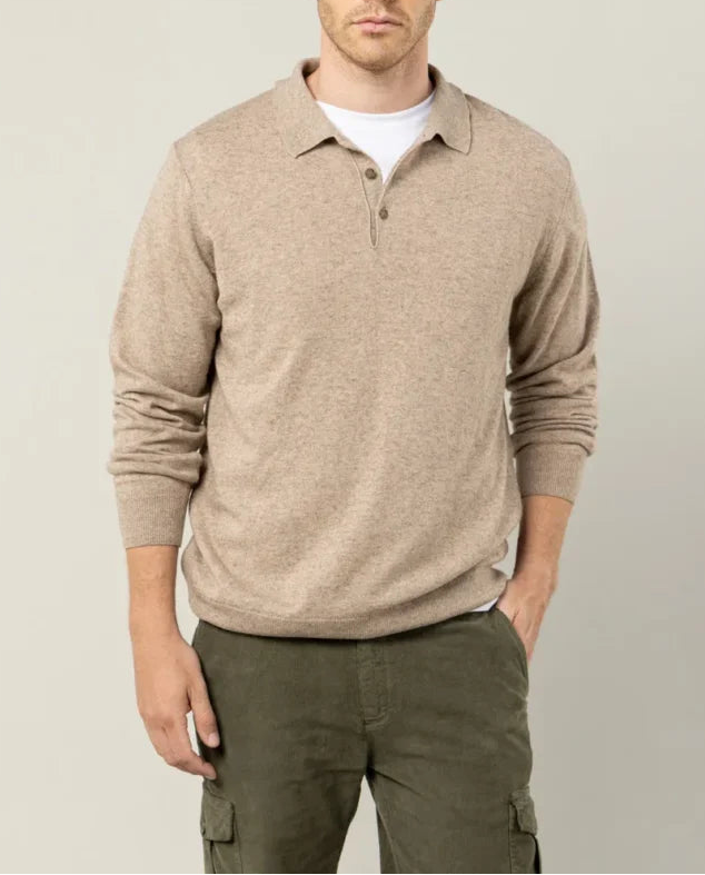 Jersey polo cashmere beige | SCOTTA