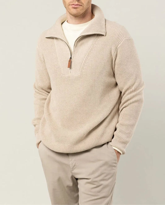 Camisa Ecru Wales com meio zíper