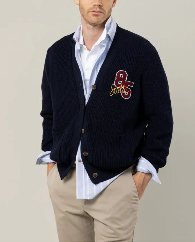 CARDIGAN CAMBRIDGE MARINO | SCOTTA