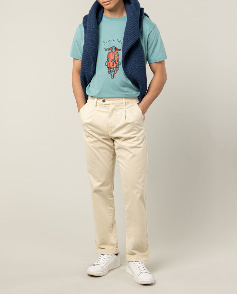 Pantalon steve chino regular pinza crudo | SCOTTA