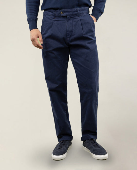 Pantalon steve chino regular pinza marino