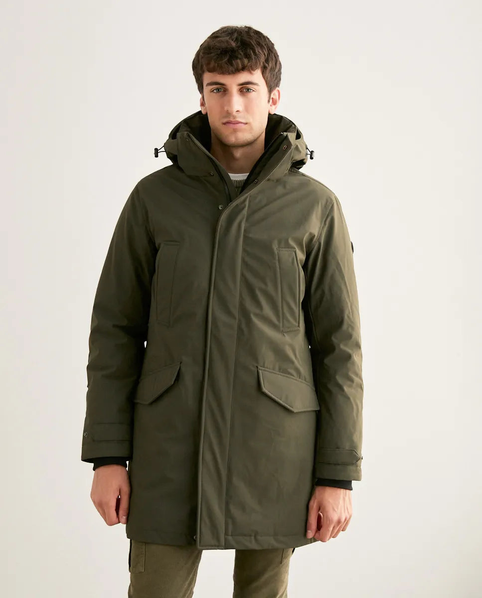 Parka rainy verde oscuro