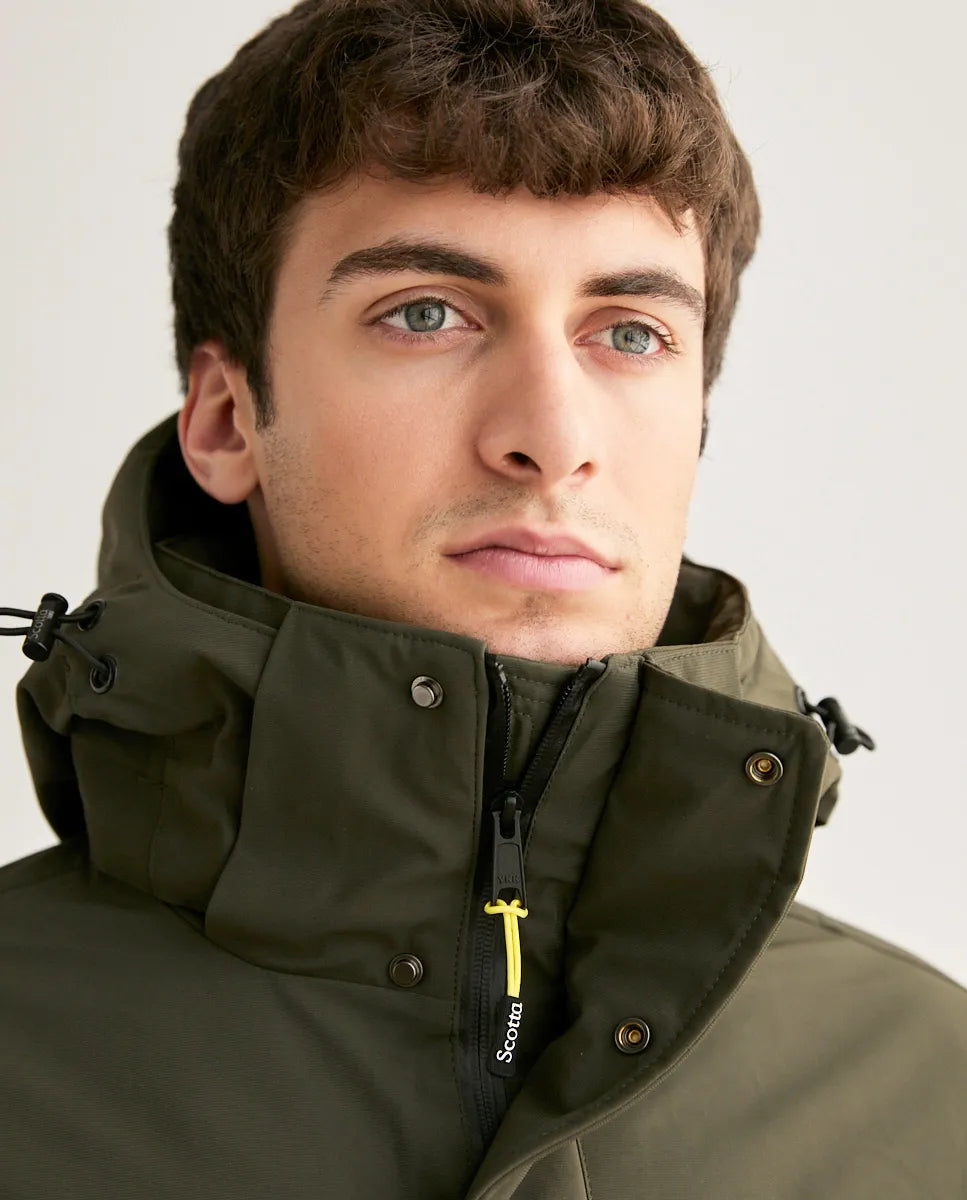 Parka rainy verde oscuro