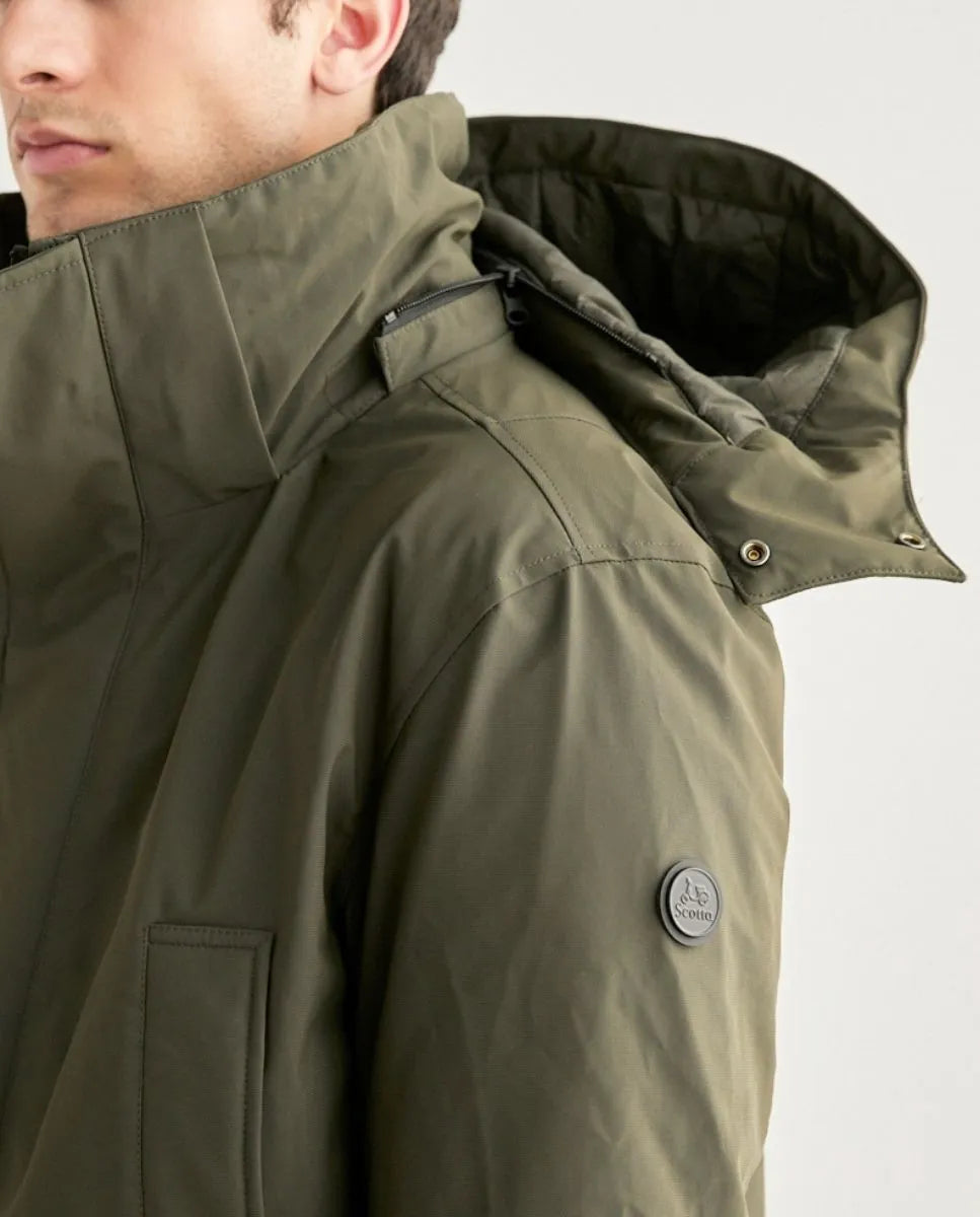 Parka rainy verde oscuro