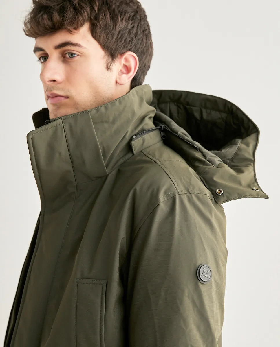 Parka rainy verde oscuro