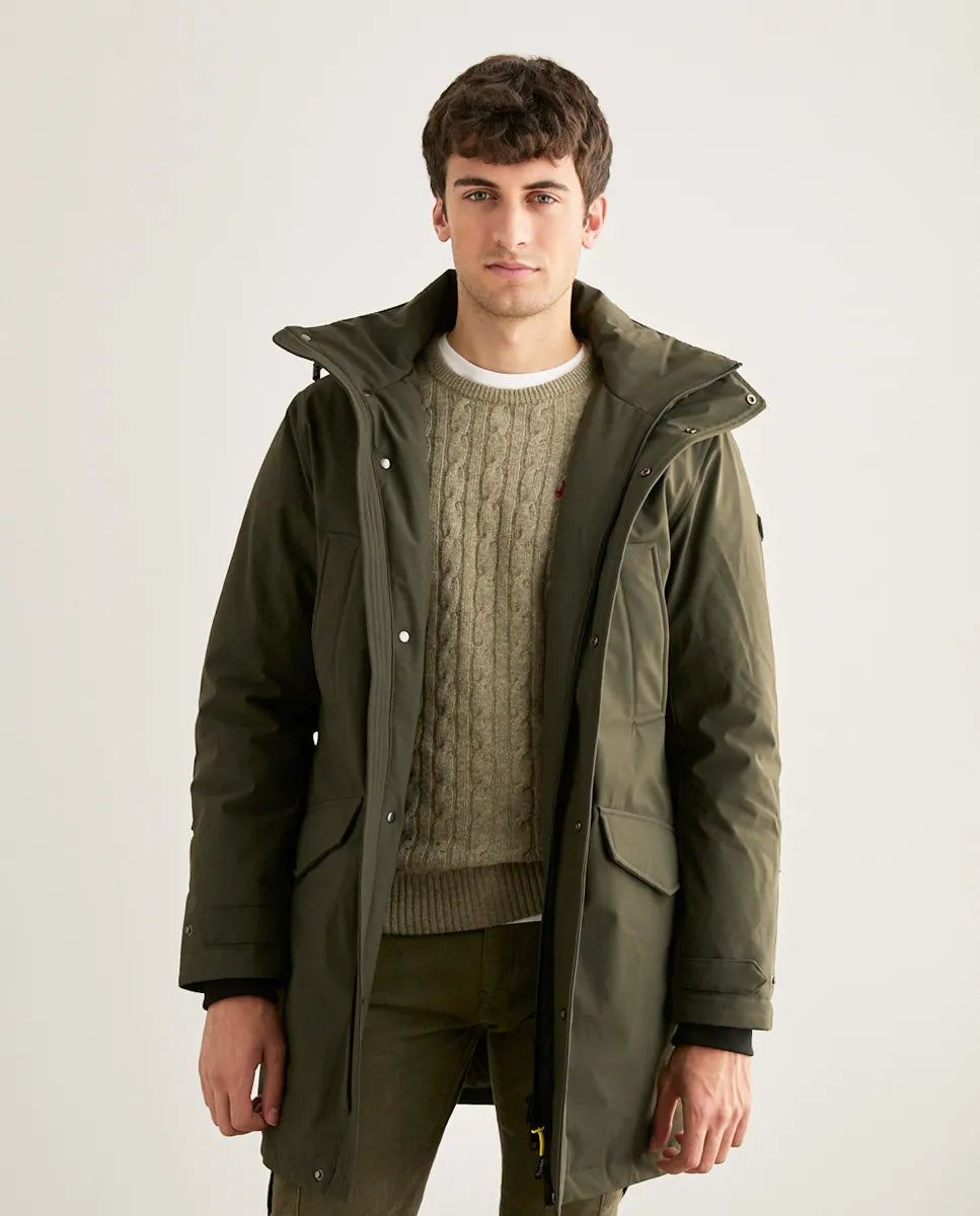 Parka rainy verde oscuro