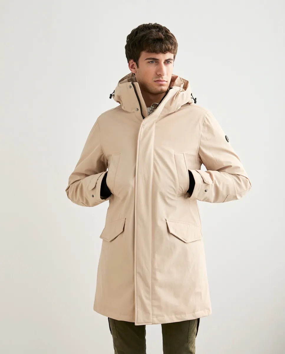 Parka rainy beige