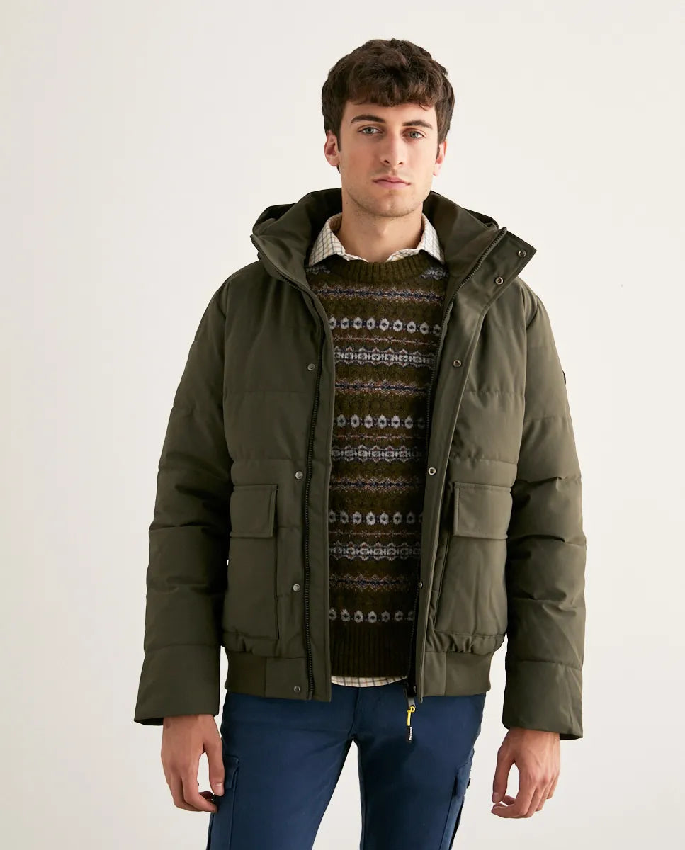 Parka corta sport khaki