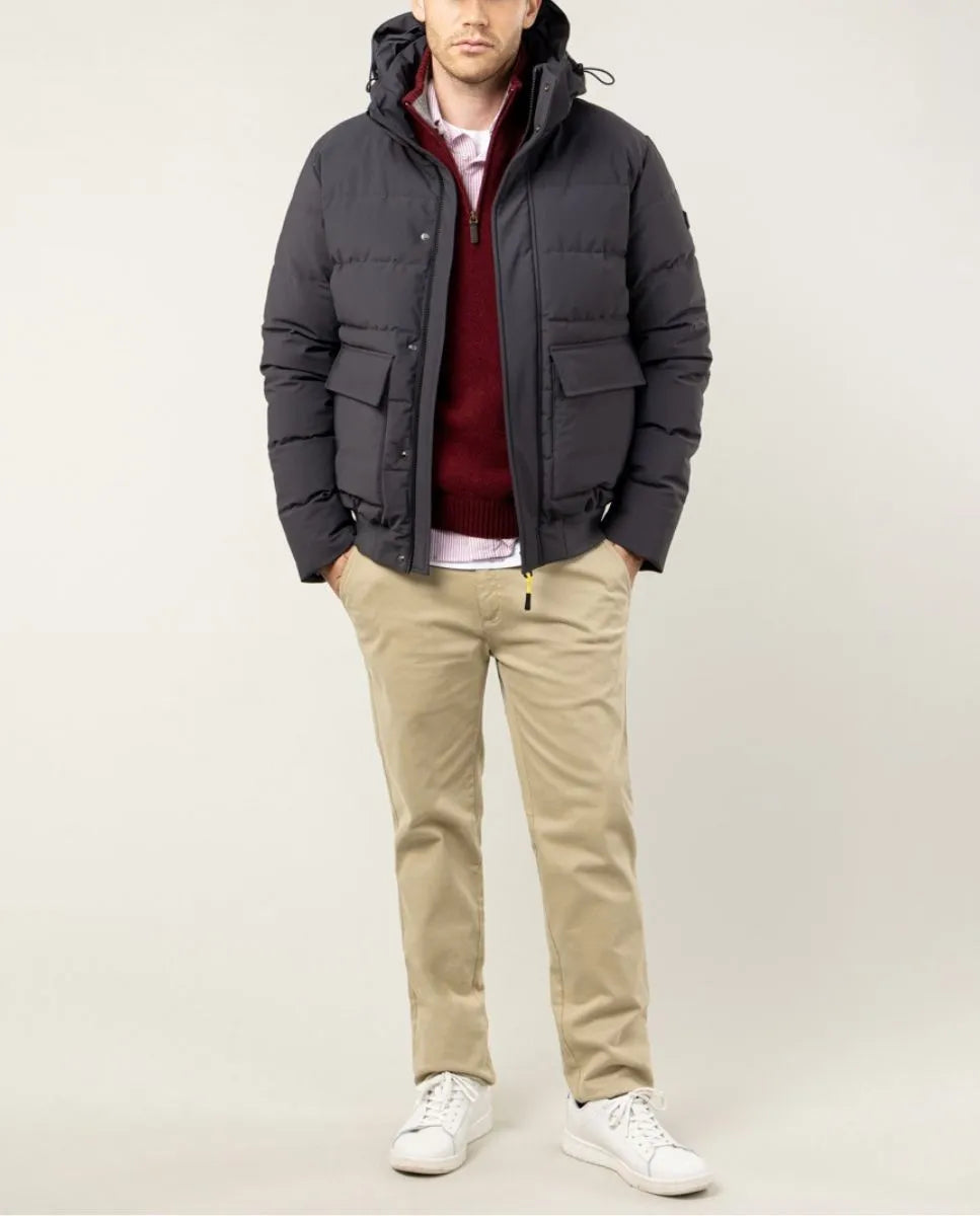 Parka corta sport gris oscuro